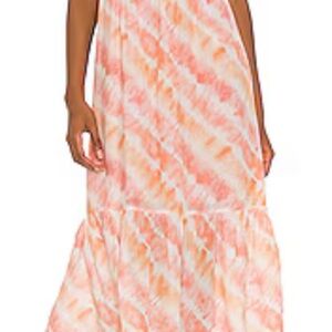 Rails Delilah Tye dye midi dress in soft tones